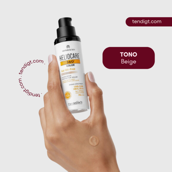 10 Cantabria Labs | Heliocare 360 Gel Oil-Free SPF50+ Color Beige 50ml