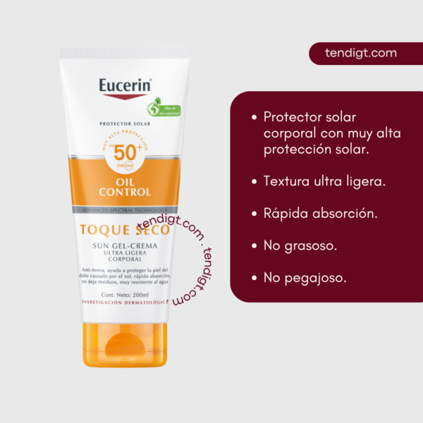 65 Eucerin | Toque Seco Spf50+ 200ml Gel-crema Corporal