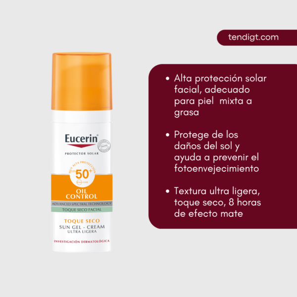 Eucerin | Sun Gel-Crema Oil Control Toque Seco FPS 50ml