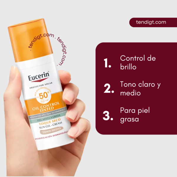 90 Eucerin | Oil Control con Color FPS50 | 50ml